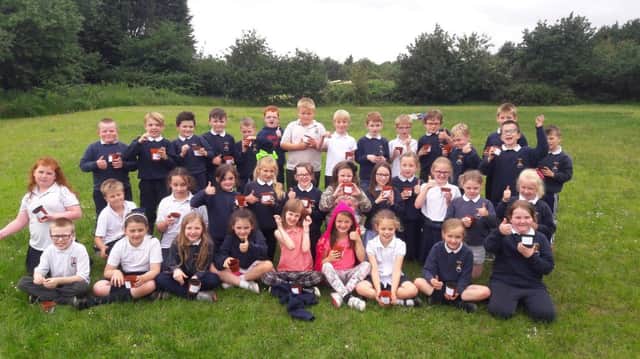 Pupils from Braidside Integrated Primary School enjoyed planting Monster Veg.