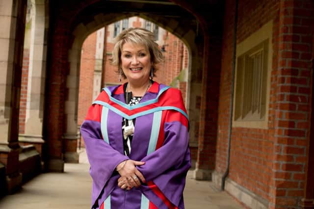 Sylvia Gourley, who is graduating with a Doctorate in Theology from the Institute of Theology at Queen's University Belfast.