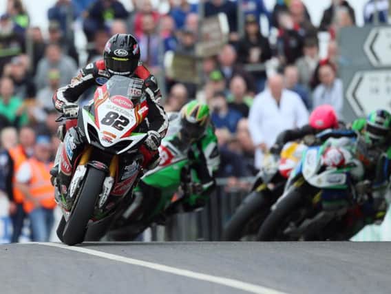 Derek Sheils leads the Grand Final at the Skerries 100 on Saturday.