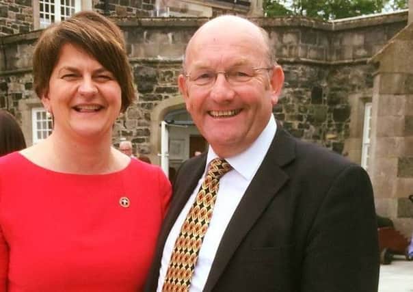 Trevor Beatty pictured with Arlene Foster.