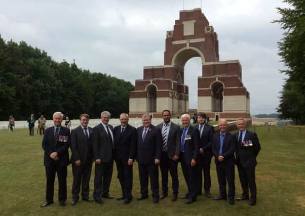 Members of Lisburn and Castlereagh City Council attended events to mark the 101st anniversary of the Battle of the Somme at the Thiepval Memorial on July 1. Councillors followed the Rt Hon Lord Edward Llewellyn OBE PC (HM Ambassador to France) in paying tribute to the fallen and laid a wreath in their memory.