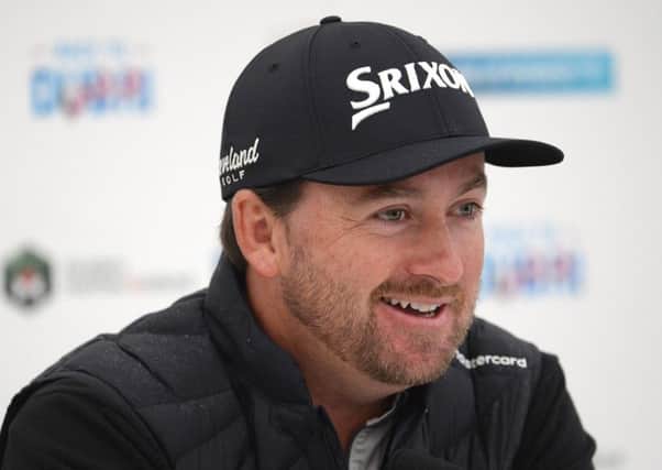 Graeme McDowell during a during a press conference after a practice round ahead of the Dubai Duty Free Irish Open Golf Championship at Portstewart
