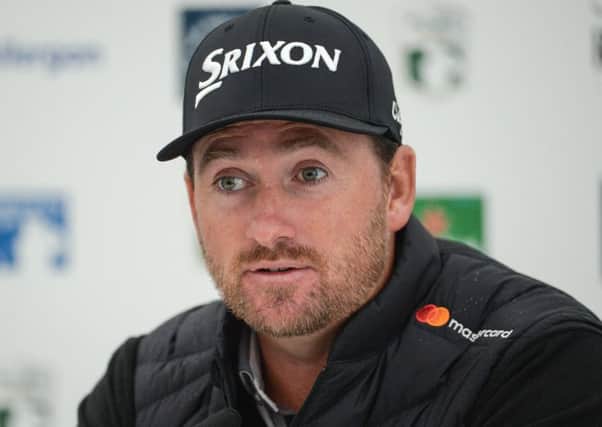 Graeme McDowell during a press conference after a practice round ahead of the Dubai Duty Free Irish Open Golf Championship at Portstewart
