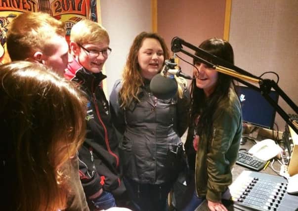 The Millbrook group visited a recording studio.