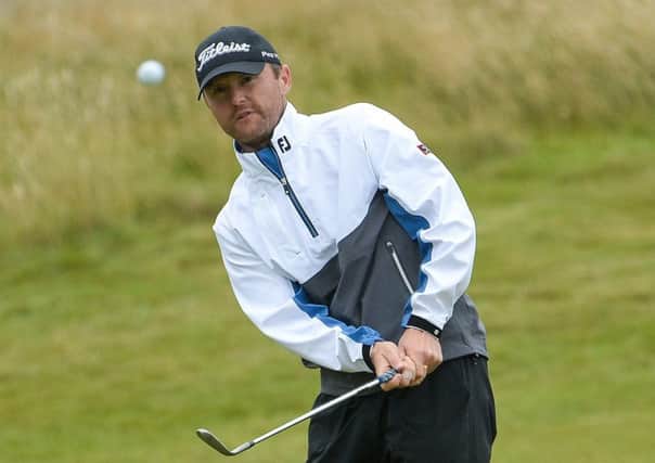 Michael Hoey d on the 18th hole during Day 2 of the Dubai Duty Free Irish Open Golf Championship at Portstewart Golf Club