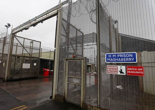 Press Eye - Belfast - Northern Ireland  - 16th November 2009  - Picture by Jonathan Porter / Press Eye - General views of H.M. Prison Maghaberry which was closed to visitors on Thursday and Friday last week. Police aided the prison service in a search of the jail which resulted in finding items which could be used in the making of a bomb.  Prisoners were locked in their cells for the duration of search.