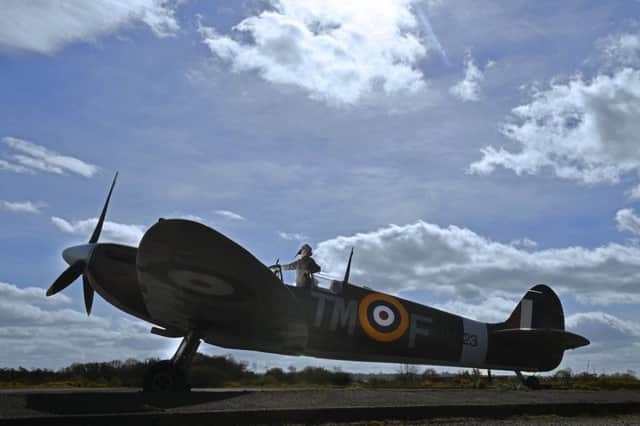A replica Spitfire will be among the attractions at Glenarm this weekend. Photo by Charles McQuillan.