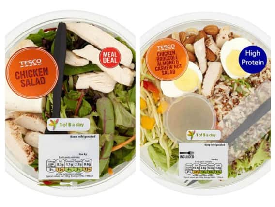 The two salads are being recalled by Tesco.