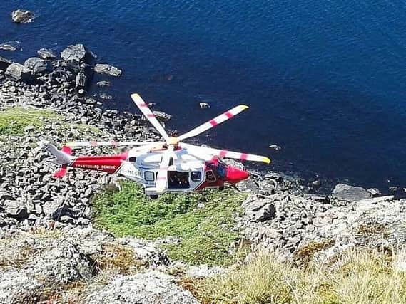 The Coastguard Helicopter airlifted the woman to hospital. (Photo: Coleriane Coastguard)