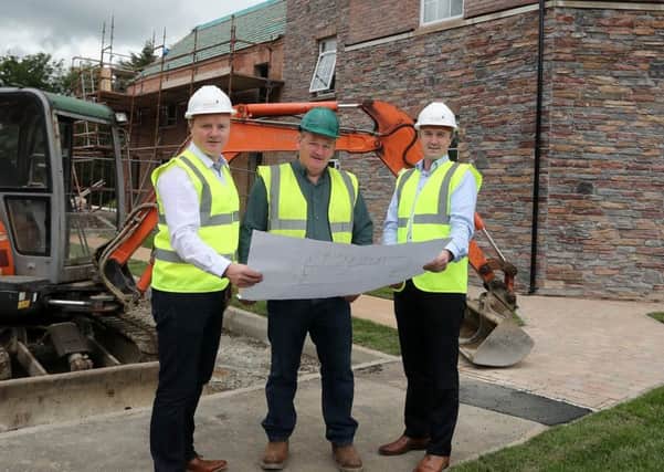 Pictured are (l-r) Trevor Kennedy, director of Construction, Hagan Homes; Brendan Mallon, managing director, Nollam Contracts Limited, the main contractor for the Salmon Leap project; and Jim Burke, director of Sales and Acquisitions, Hagan Homes.