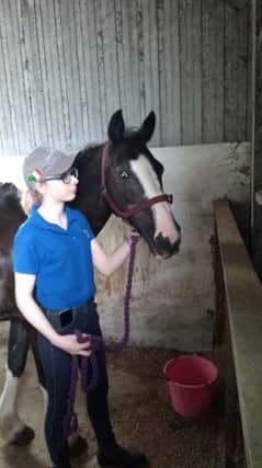 CAFRE Enniskillen Campus student Fianna Lynn from Loughguile is completing her 10 weeks work placement at Meadowvale Equestrian Centre as part of her Level 3 Extended Diploma in Horse Management.