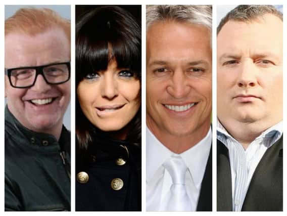Some of the BBC's top earners, from left to right, Chris Evans, Claudia Winkleman, Gary Lineker and Stephen Nolan.