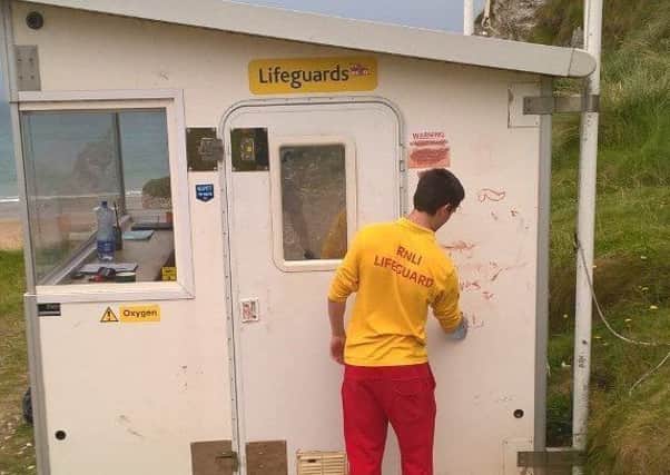 The RNLI beach lifeguard unit at Whiterocks.
