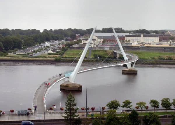 A nationalist gang crossed the Peace Bridge last week and battered a 36-year-old man in a sectarian attack