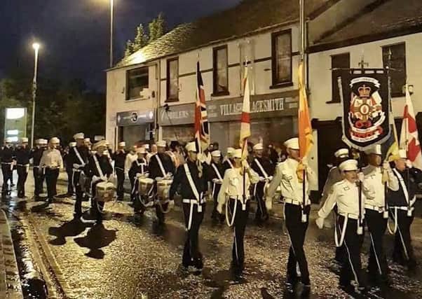 Ballyclare Protestant Boys taking part in their annual parade.