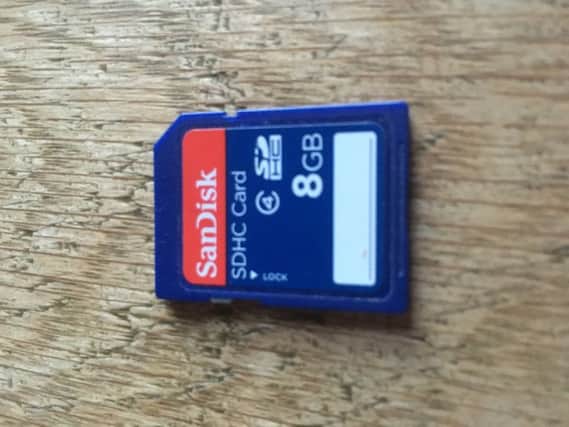 A memory card similar to that which was lost