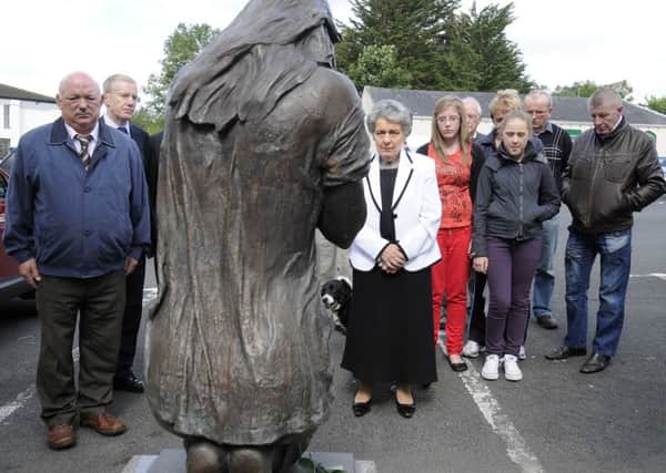 Family members and survivors at an event marking the 40th anniversary of the Claudy attack in 2012