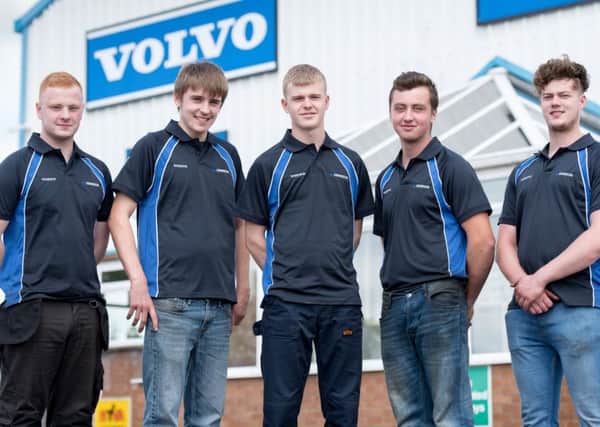 New apprentices Jonny Moore, John Hogg, Tyler Sherman, Harry
Magee and Sam Gorman.