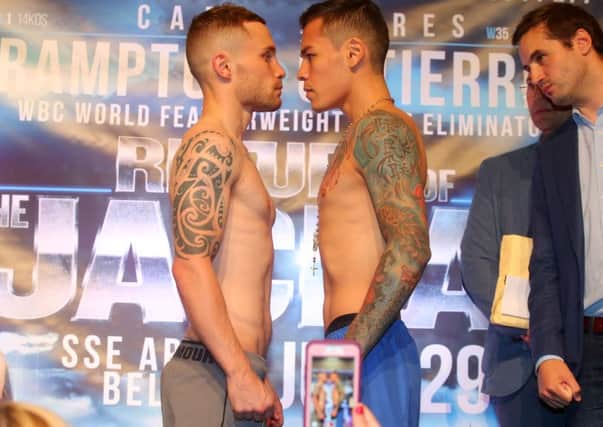 Carl Frampton's homecoming fight with Mexican Andres Gutierrez has been called off.