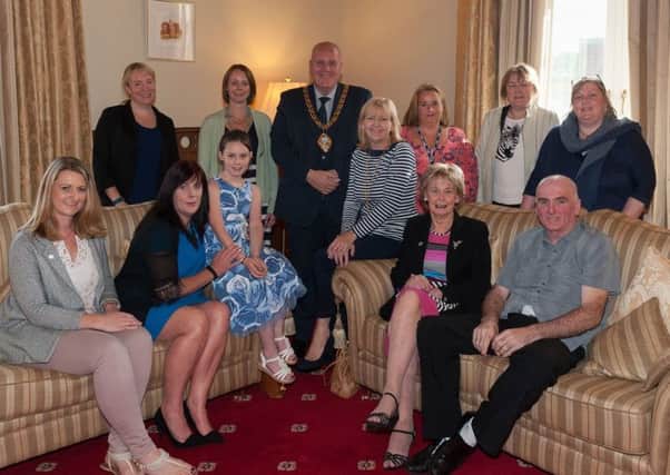 Mayor of Mid and East Antrim Cllr Paul Reid hosts a reception for a number of representatives working with dementia services in the Borough.