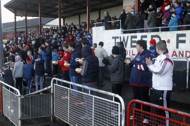 Fans at Inver Park. Pic by Pacemaker.