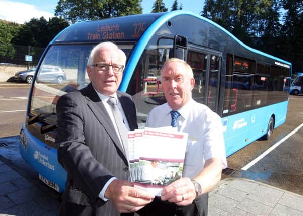 Pictured at Lisburn Bus Centre are Translink's Michael Stewart (right) and Alderman Allan Ewart MBE, Chairman of Lisburn & Castlereagh City Council's Development Committee.