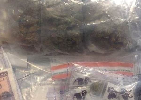 Items seized by police during the operations.