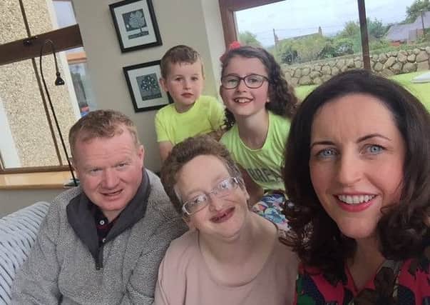 Host Family Bronagh and her children Josh and Maia with Robert and Sarah.