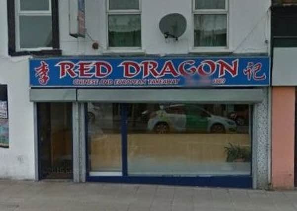 The Red Dragon takeway, Bridge Street, Banbridge. Pic by Google