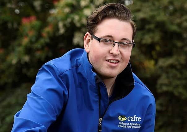 CAFRE student Cameron (18) is at  CAFRE College in Greenmount to help grow a career in horticulture.  Picture: Michael Cooper