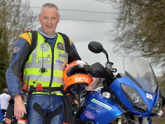 Dr Fred MacSorley will hang up his leathers after 30 years to motorcycle racing at the MCE Ulster Grand Prix on Saturday.