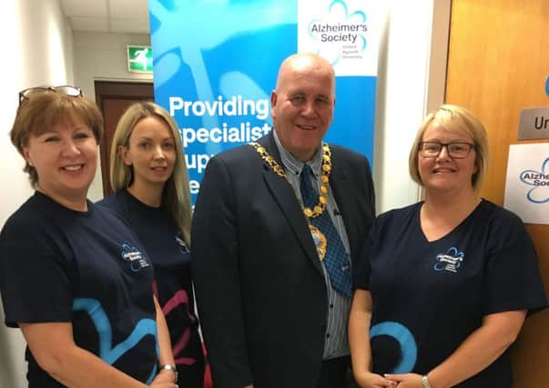 Mid and East Antrim Mayor Cllr Paul Reid pictured at the opening of the new Antrim/Ballymena offices in Cullybackey.