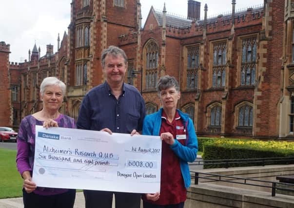Donegore woman Kaye Campbell (left) supports dementia research at Queens University.