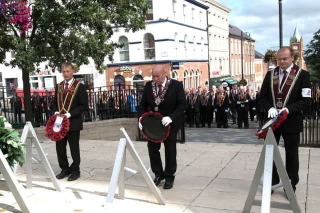 Wreath laying at the Cenotaph in Londonderry  in memory of those who gave their lives in World War 1. (archive image)