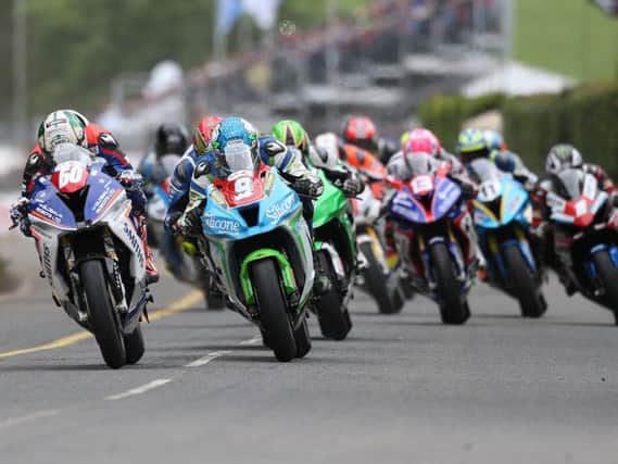 Action from year's record-breaking MCE Ulster Grand Prix, where Dean Harrison raised the outright lap record to 134.369mph.