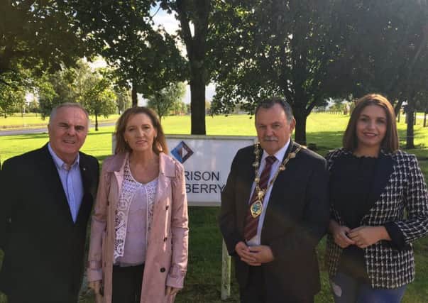 From left, Raymond McCartney MLA, Martina Anderson MEP, Mayor of Derry and Strabane Councillor MaolÃ­osa McHugh, and Elisha McCallion MP pictured after visiting Tony Taylor in Maghaberry prison.