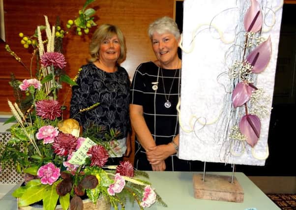 Ballymena Floral Art Chairman, Janet Wilson and her committee got the new season off to a good start at their meeting on 18 Septembr when Cherie Nummy, demonstrator and judge, entertained members and visitors with her demonstration, aptly entitled Talking About The Weather.