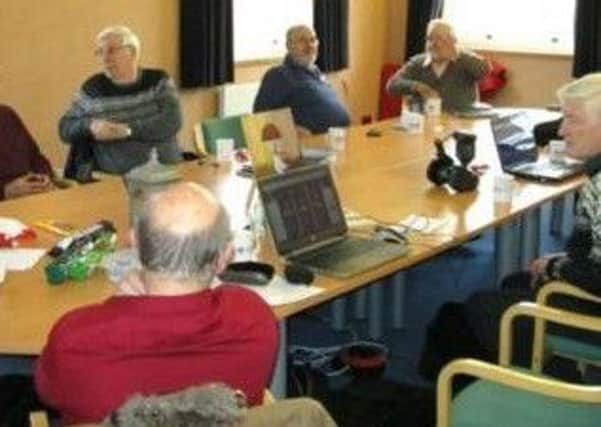 A meeting of Carrickfergus Men's Shed.  INCT 39-735-CON