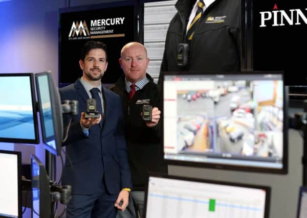 Mercury Security Management Director Francis Cullen (right) was joined at the partnership announcement by Pinnacle Response Sales Director Alan Whitley.