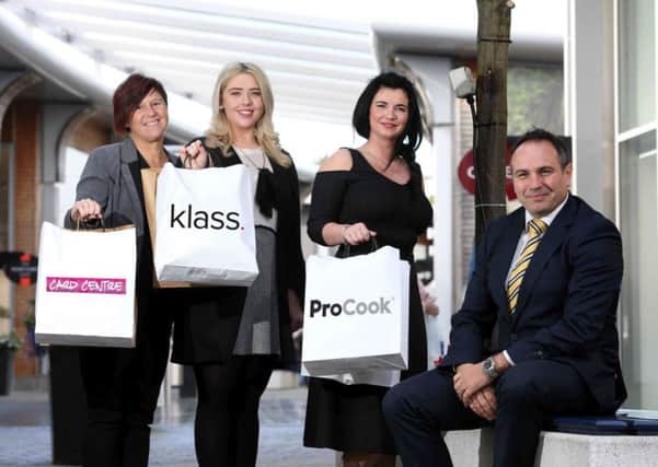 The stores include ProCook, the first time the cookware and kitchenware retailer has opened a shop on the island of Ireland, fashion store Klass and Card Centre. The openings have created 15 new jobs. Also pictured are (L-R) store
managers Angela Bowen from Card Centre, Therese White from Klass and Jennifer Doran from ProCook.
