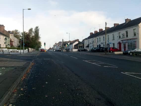 The scene of the road collision in Cookstown