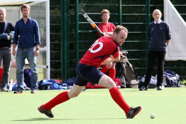 Banbury's George Brooker, who bagged the winner, gets in a shot against West Hampstead