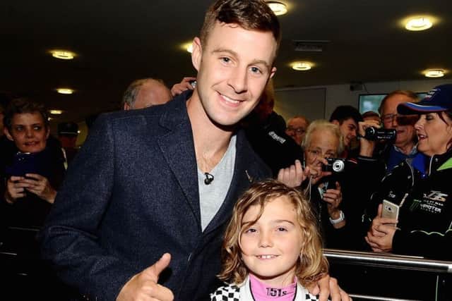 Jonathan Rea pictured with Junior All-Ireland Mini Moto Champion, Ruben Boyd.