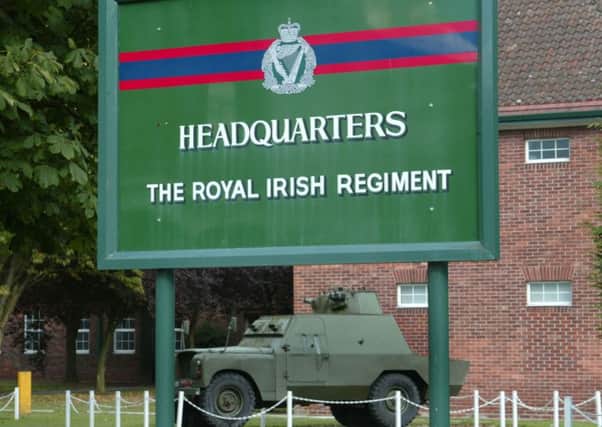 HQ of The Royal Irish Regiment St Patrick's Barrack Ballymena.  Pic Bernie Brown