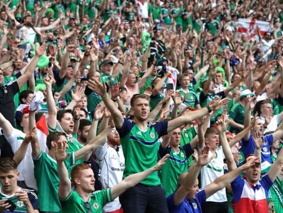 Northern Ireland fans celebrate