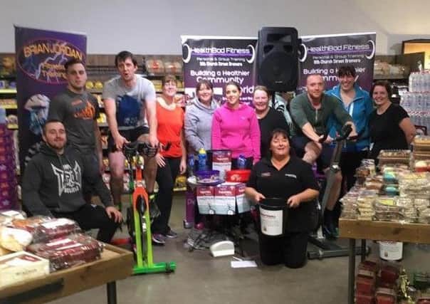 Staff at SuperValu Dromore completed a seven-hour spinathon on Saturday to raise money to buy defibrillators for local schools. The event, along with an in-store collection, raised the incredible sum of Â£1,430.26.