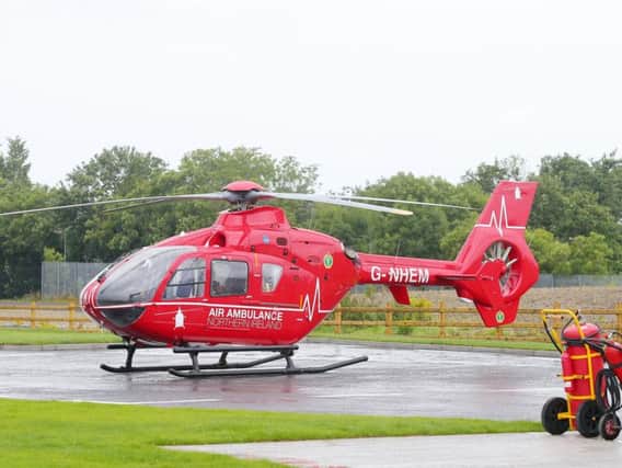The Air Ambulance was deployed to Glengormley late this afternoon