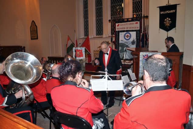Magheramorne Silver Band will be providing music for the Remembrance Service in Ballycarry.  INLT 45-717-BM