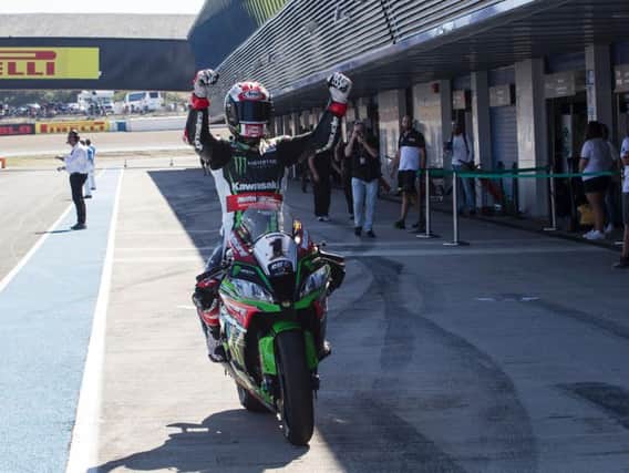 Jonathan Rea completed his fifth double of the season at Jerez in Spain, raising his tally of wins this year to 14.