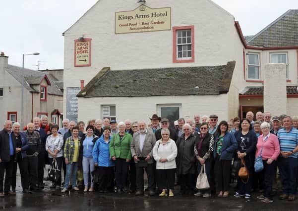 Members and friends of Cairncastle Ulster Scots Cultural Groupwho went on a highly enjoyable musical bus trip to Scotland.